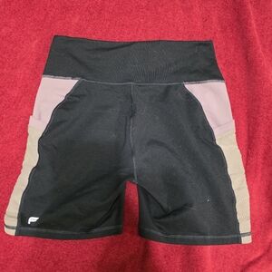 Women's Black and Tan Shorts